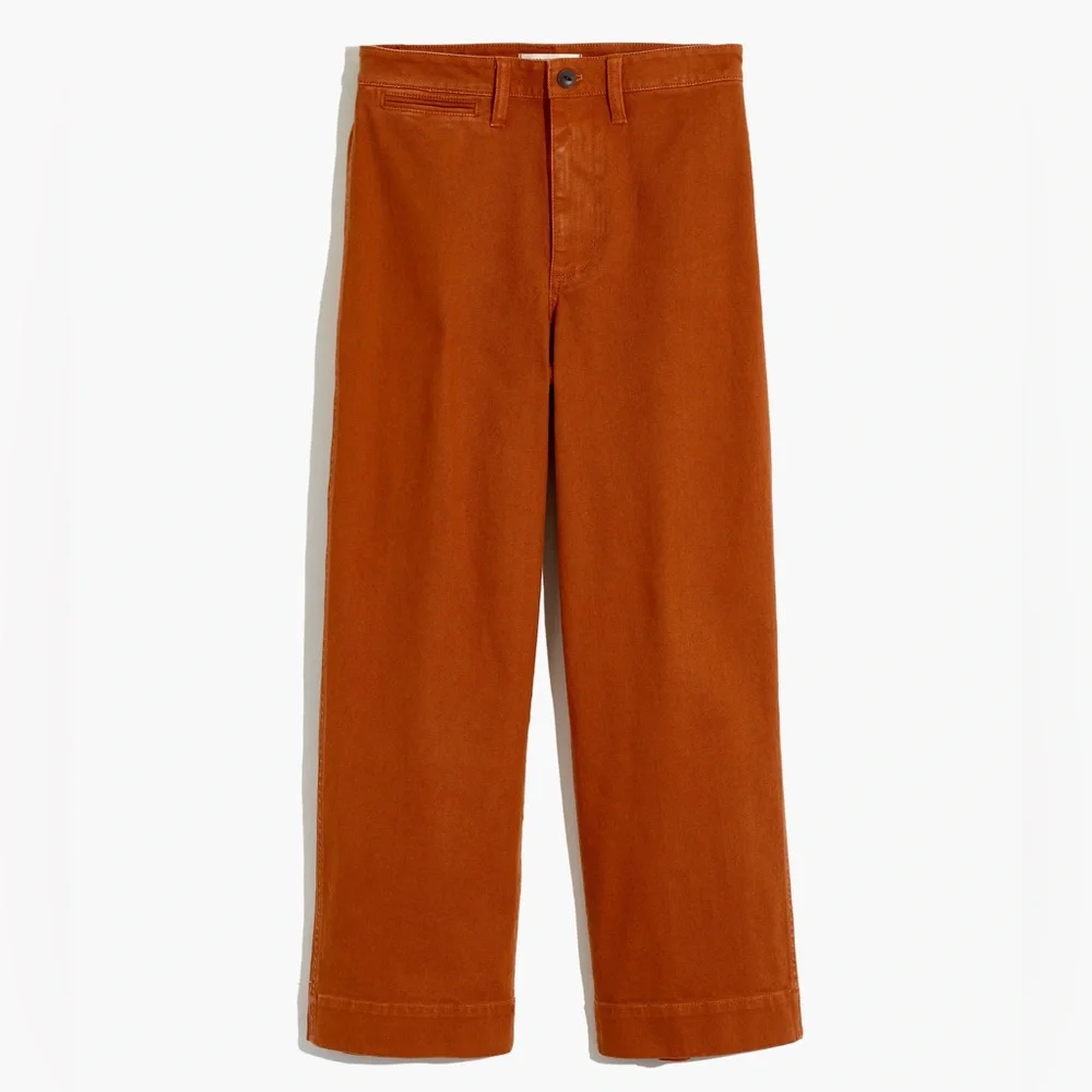 Madewell Slim Emmett Wide-Leg Crop Pants - Picture 4 of 10